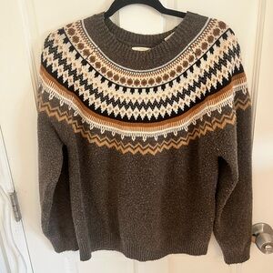 Women’s Brown Patterned Sweater